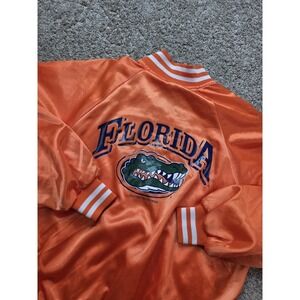 VINTAGE Florida Gators Jacket Mens XL Orange NCAA College Football Satin Adult